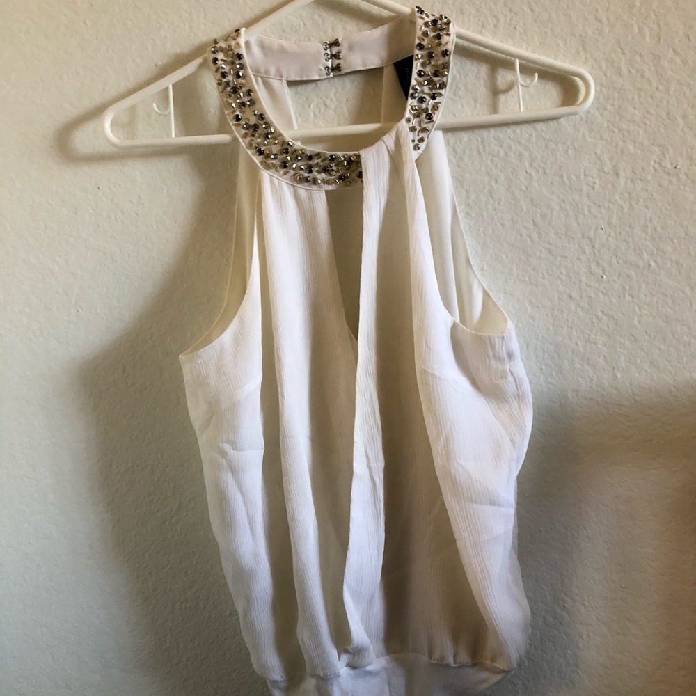 Marciano Beaded Halter Bodysuit